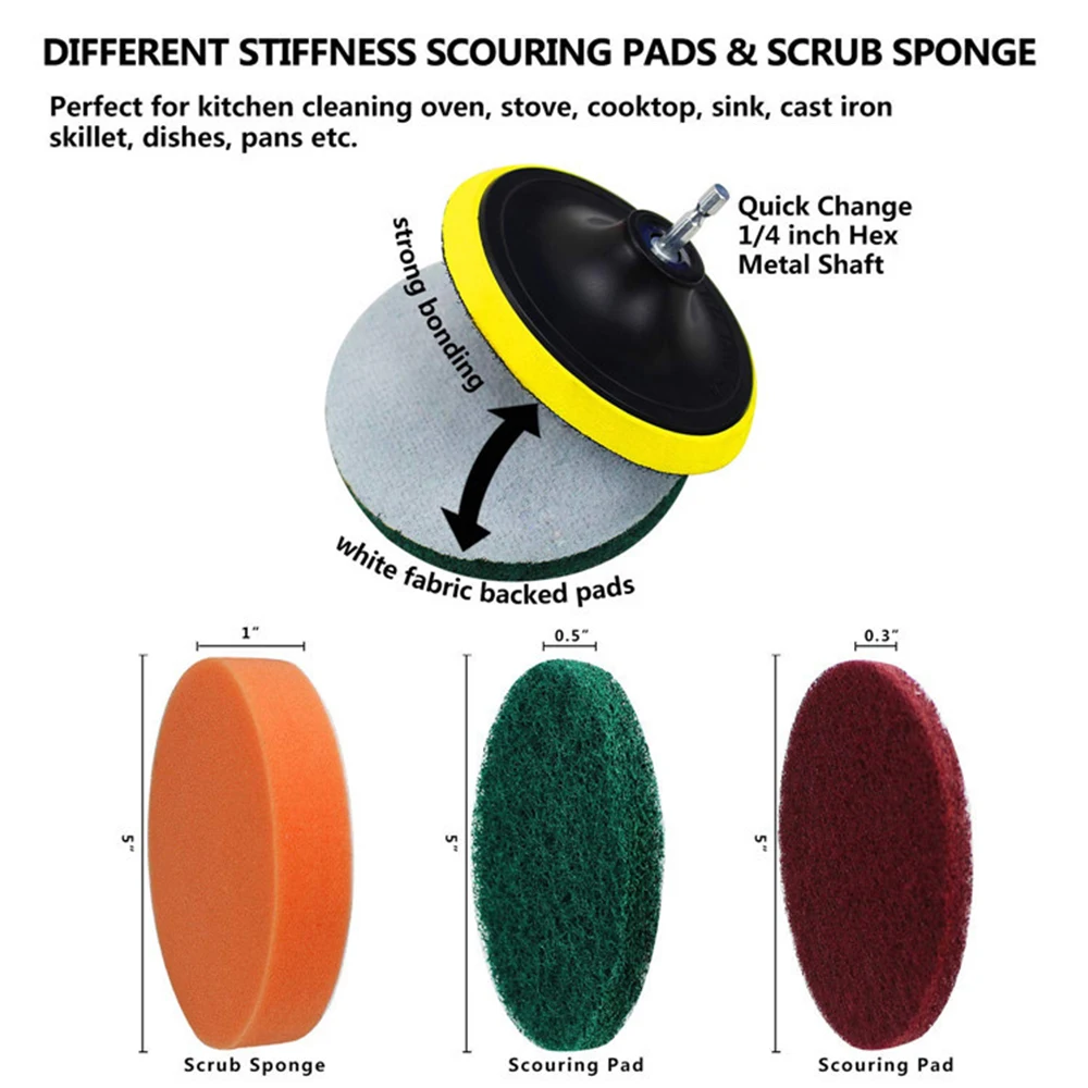 12/4 Pcs Electric Drill Brush Kit scrubber Cleaning Brush For Carpet Glass Car Kitchen Bathroom toilet Cleaning Tools household 12/4 Pcs Electric Drill Brush Kit scrubber Cleaning Brush For Carpet Glass Car Kitchen Bathroom toilet Cleaning Tools household