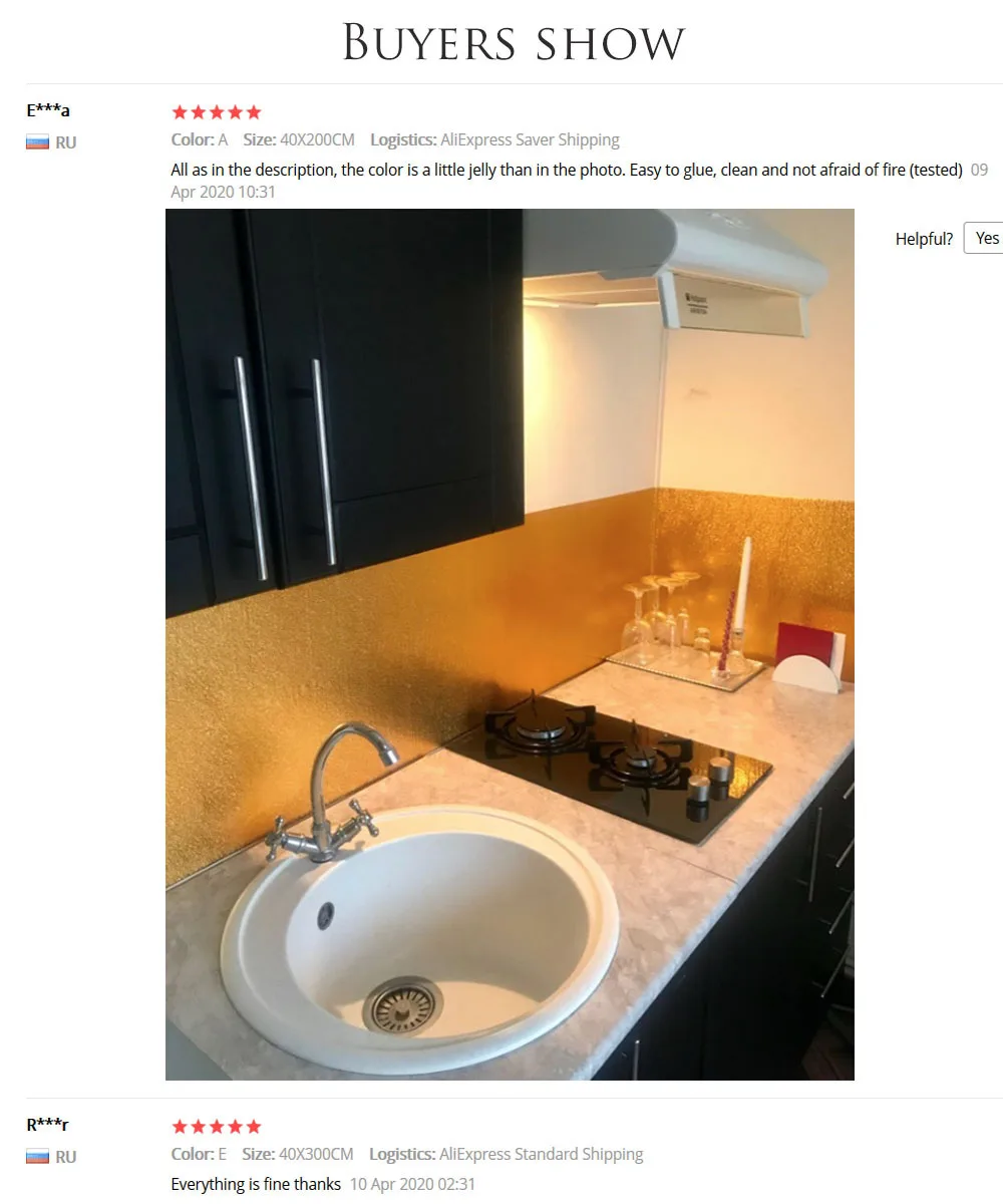 Kitchen Wall Sticker, Aluminum Foil, Waterproof, Removable, Self Adhesive, Oil Proof Wallpaper, Wide 40 cm, 60cm