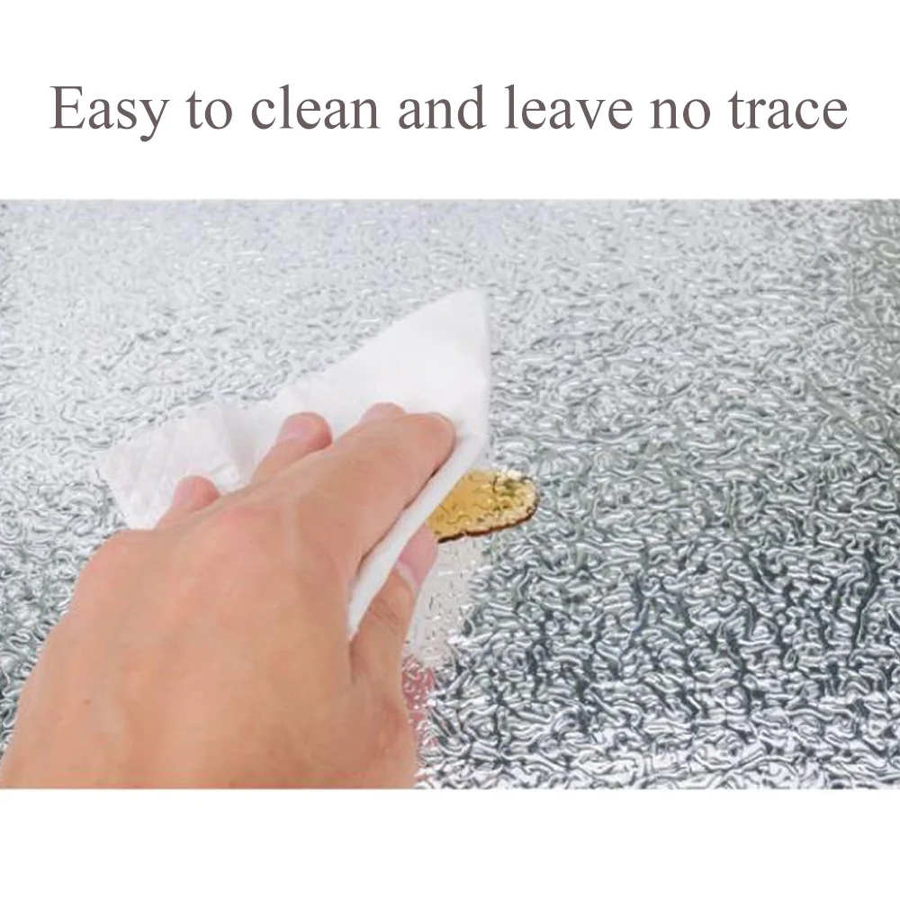 Kitchen Wall Sticker, Aluminum Foil, Waterproof, Removable, Self Adhesive, Oil Proof Wallpaper, Wide 40 cm, 60cm