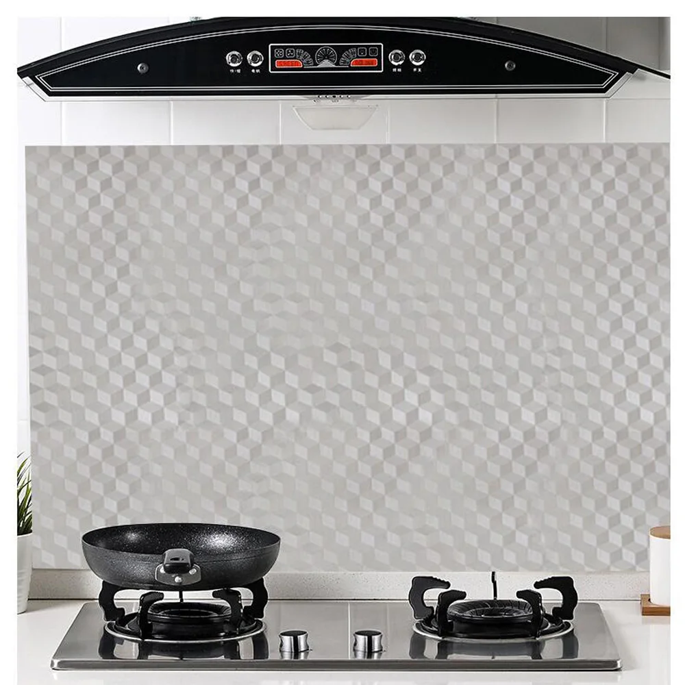 Kitchen Wall Sticker, Aluminum Foil, Waterproof, Removable, Self Adhesive, Oil Proof Wallpaper, Wide 40 cm, 60cm