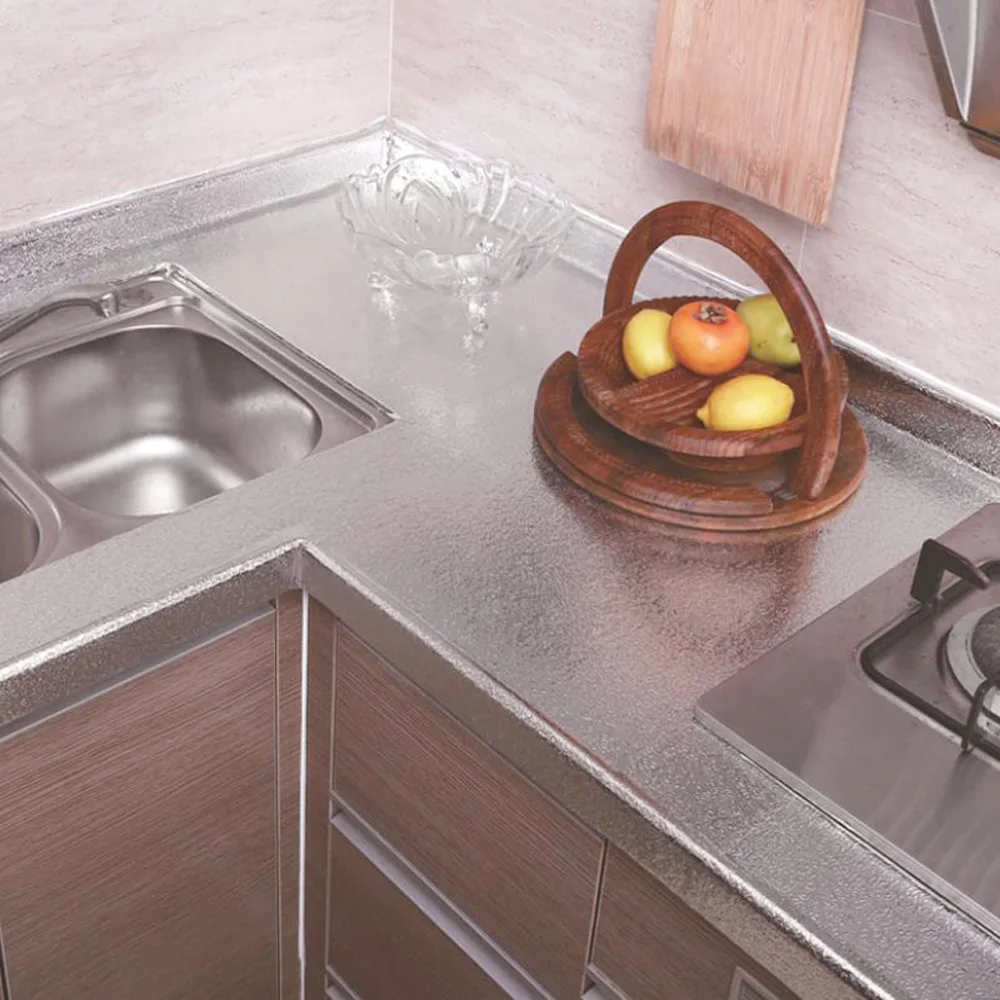 Kitchen Wall Sticker, Aluminum Foil, Waterproof, Removable, Self Adhesive, Oil Proof Wallpaper, Wide 40 cm, 60cm